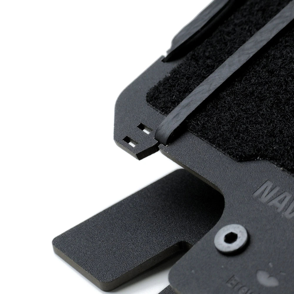 Close-up of a gray 'NAV-BOARD' product on a white background